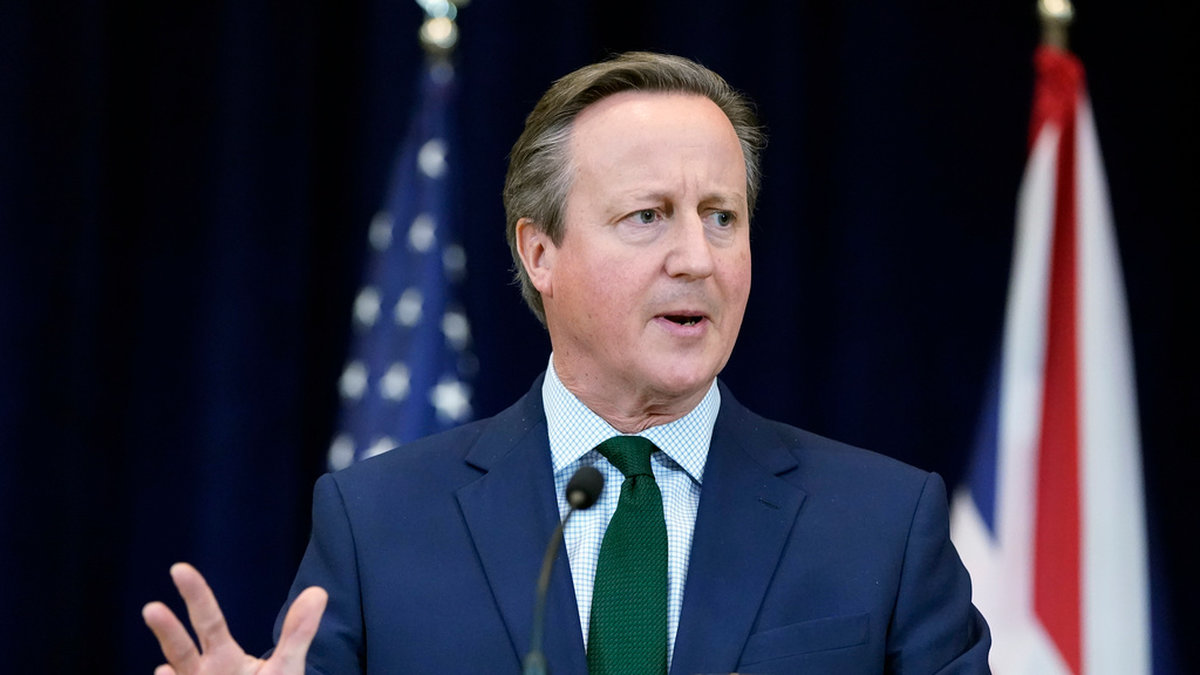 Storbritanniens utrikesminister David Cameron, fotograferad under ett besök i USA i december. Arkivbild.
