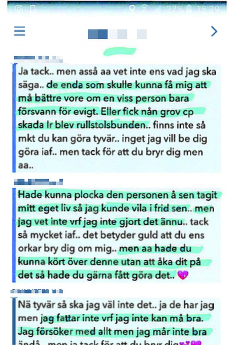 Snapkonversation med expojkvännen och en kompis. Snapkonversation med expojkvännen och en kompis.