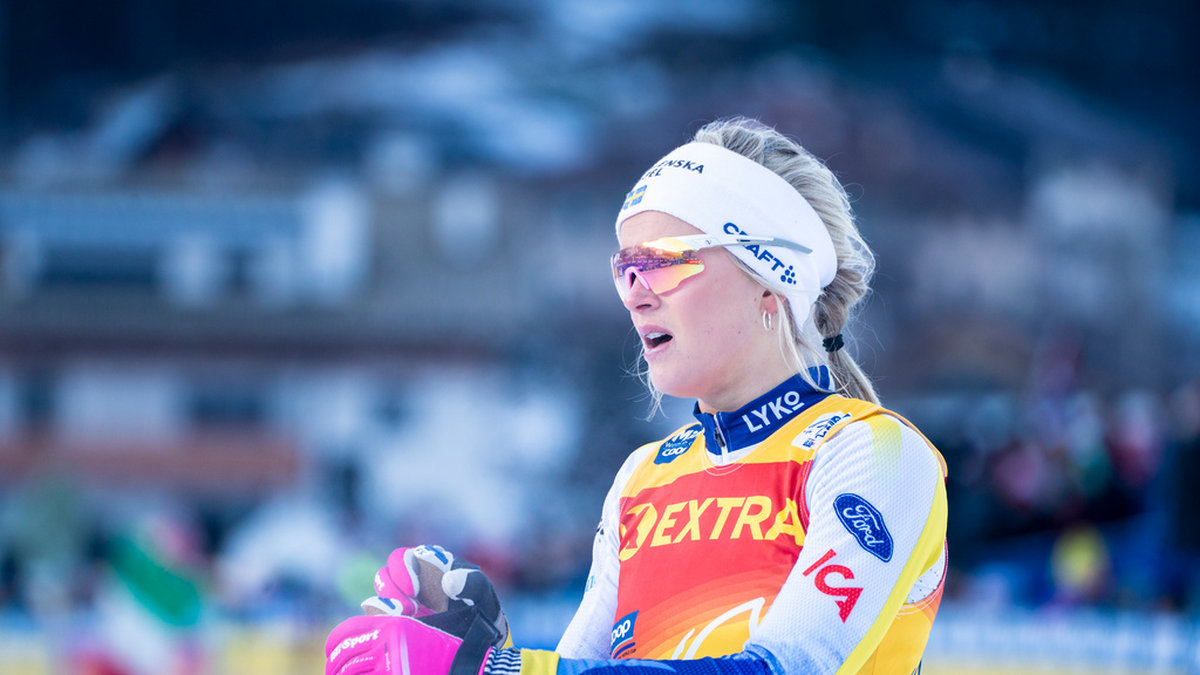 Frida Karlsson under Tour de Ski. Arkivbild.