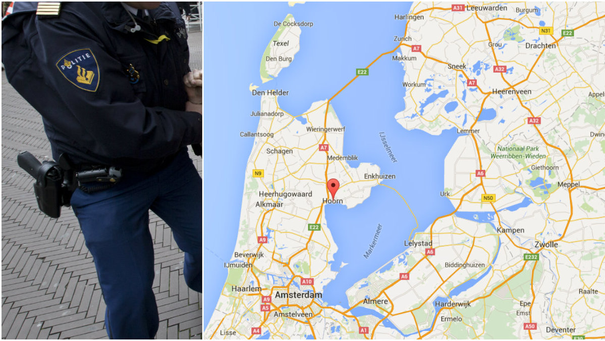 En svensk man har gripits i nederländska Hoorn.