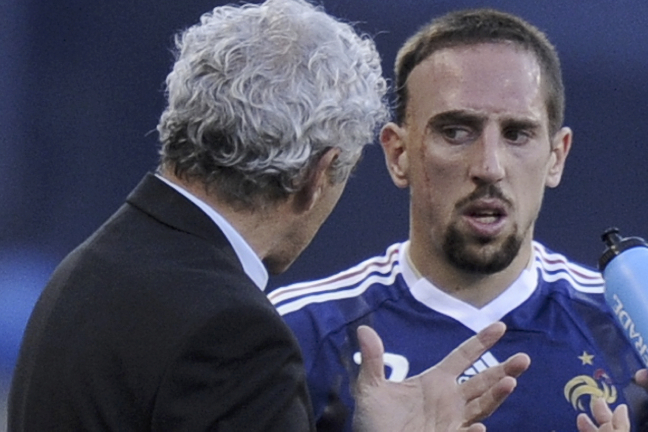 Raymond Domenech och Franck Ribéry gillar inte varandra.