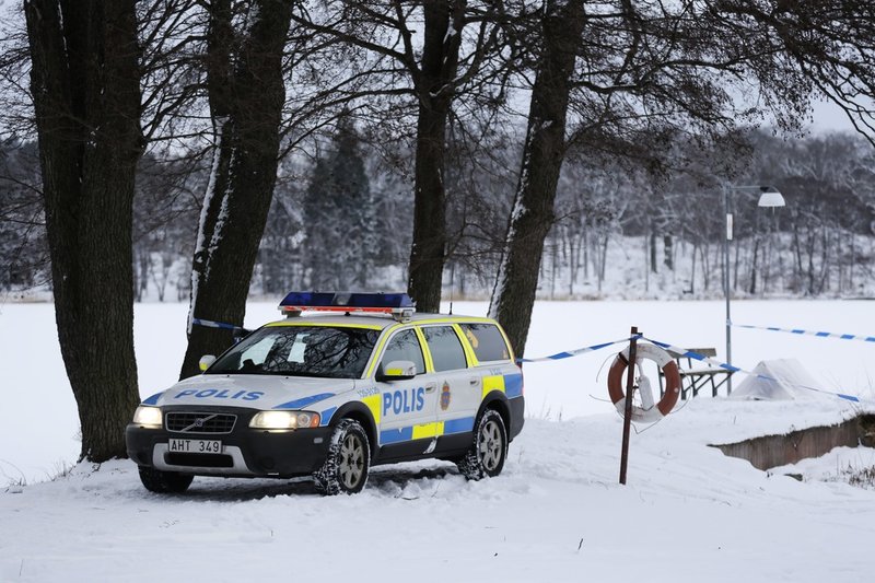 Avspärrningarna vid Sigtunafjärden 2015 när kvinnan hittades död. Arkivbild.