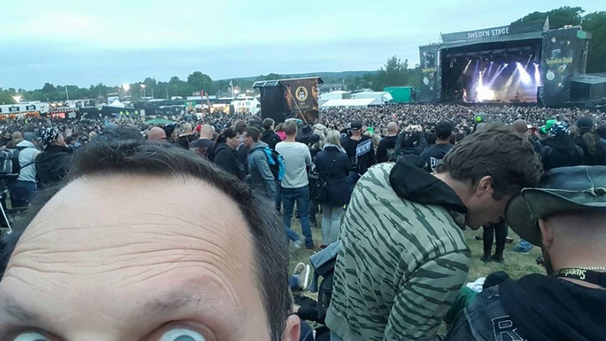 Här är Pär på Sweden Rock Festival. Fortfarande i djup chock.