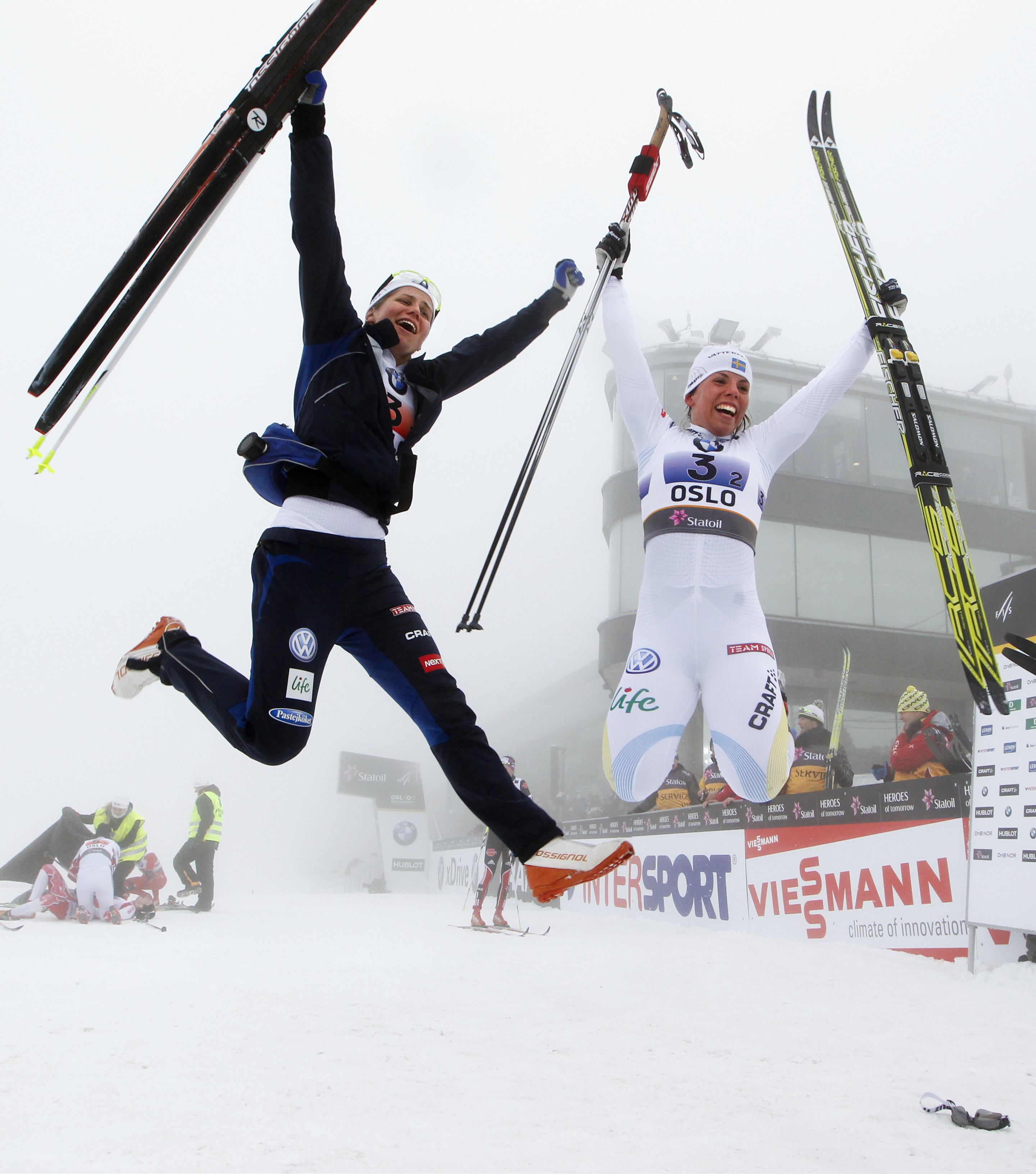 Johan Olsson, Marcus Hellner, skidor, Joakim Abrahamsson, Rikard Grip