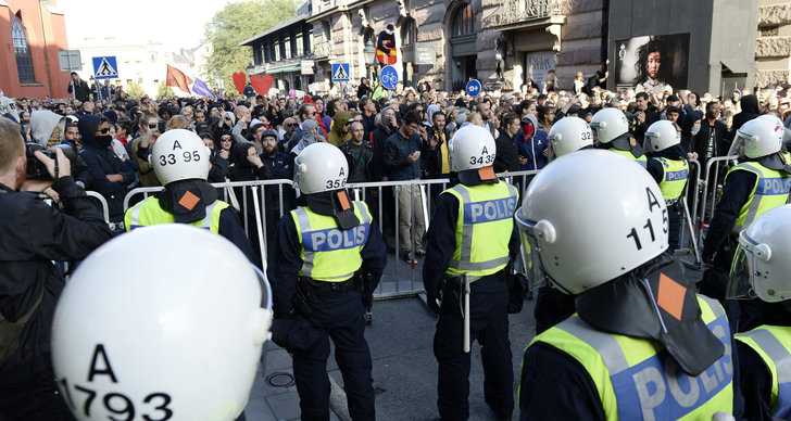 Svenskarnas parti, Demonstration, Kungsträdgården, Stockholm, SvP