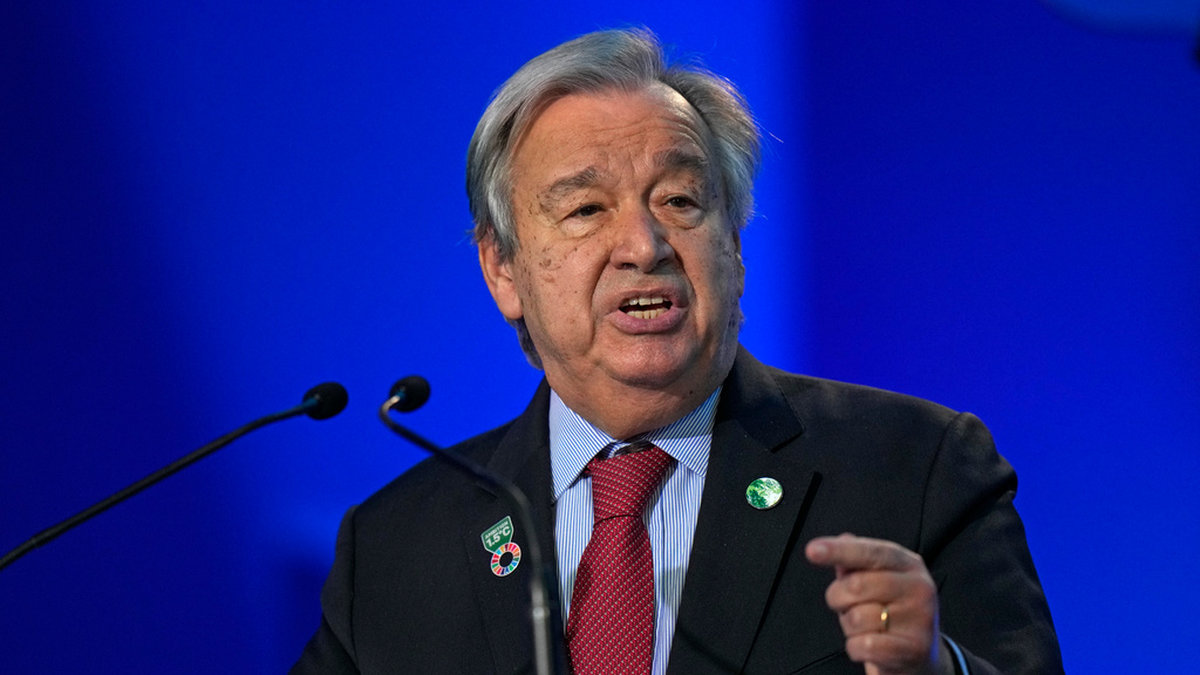 FN:s generalsekreterare António Guterres vill att de ekonomiska sanktionerna mot Afghanistan hävs. Arkivbild