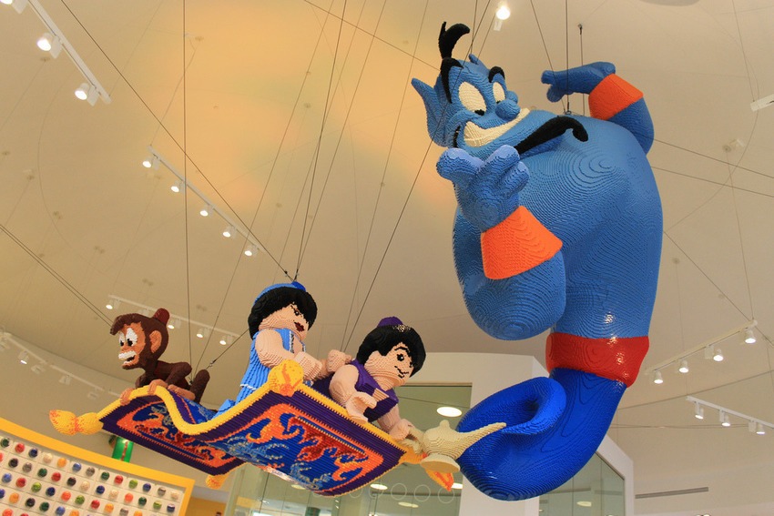 Huvudkaraktärerna ur Aladdin.