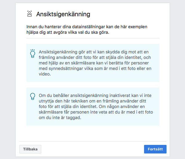 Ansiktsigenkänning på Facebook Ansiktsigenkänning på Facebook