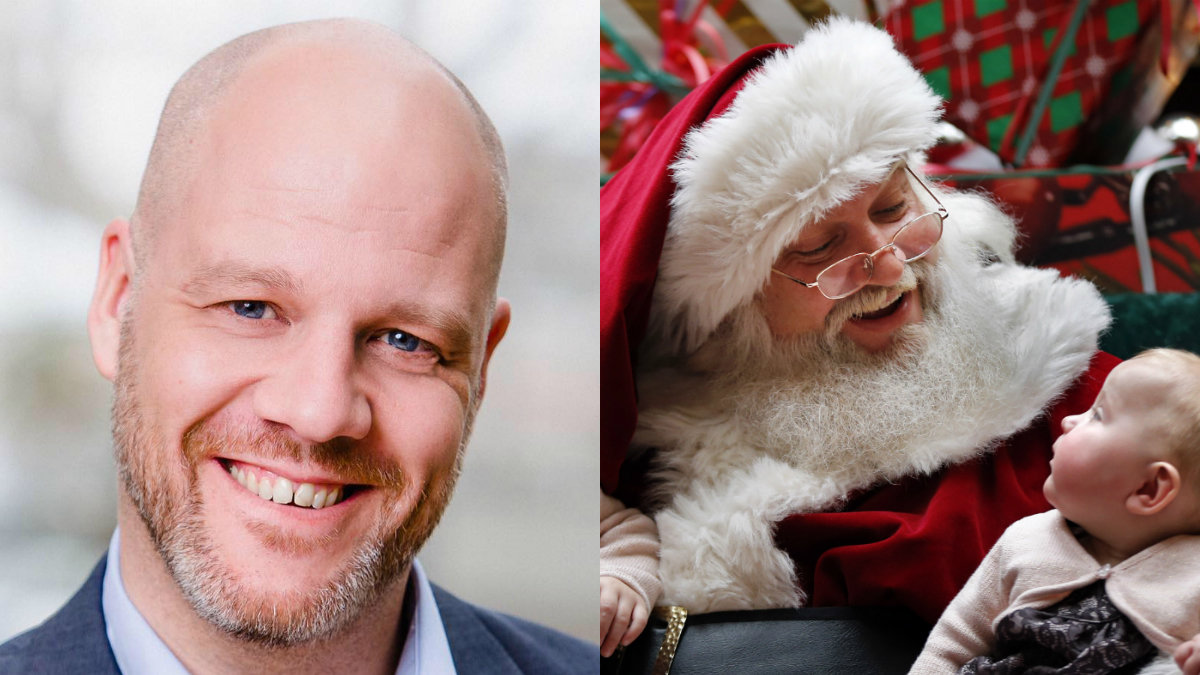 Pjär Dahlin kommer att agera tomte hos behövande barn i Göteborg på julafton.