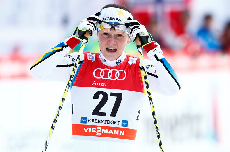 Helene Söderlund var tidigare landslagsåkare i skidor. Här under Tour de ski 2015. Arkivbild.