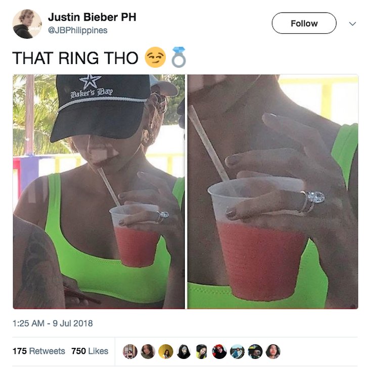 Hailey Baldwin förlovningsring Hailey Baldwin förlovningsring