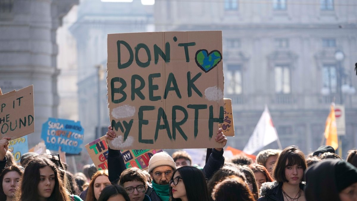 Klimatdemonstration i Milano tidigare i år.