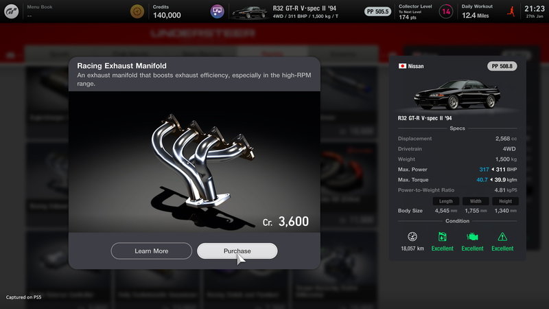 Den som gillar bilpillande lär få sitt lystmäte i 'Gran turismo 7'. De 400 bilarna har omkring 60 prestandaförändrande detaljer vardera, och ett nytt system i bakgrunden simulerar i realtid vilken effekt justeringarna får. Pressbild.