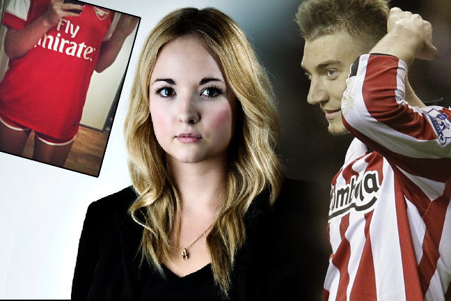Atladottir har alltid gillat Nicklas Bendtner. Det vill säga innan han blev utlånad till Sunderland:"Han är död för mig nu".