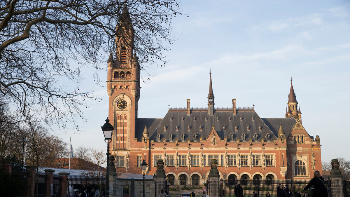 Fredspalatset i Haag rymmer Internationella domstolen. Arkivbild.