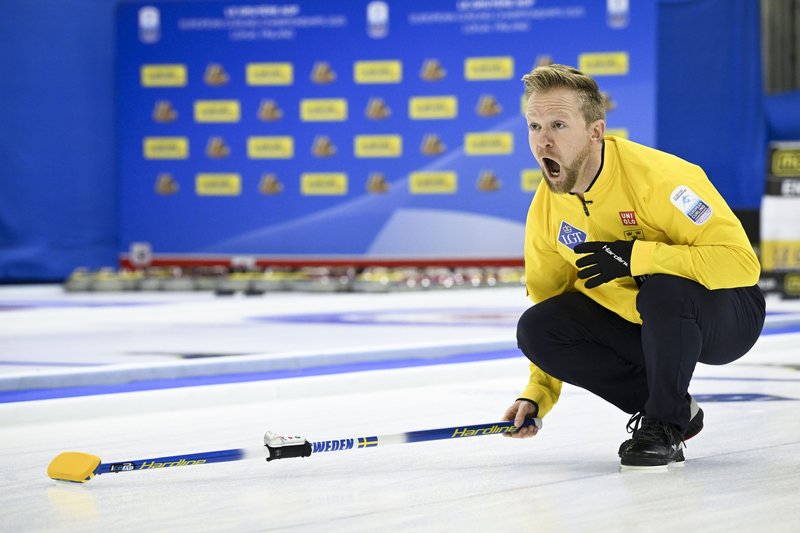 Niklas Edin under curling-EM 2025. Foto: Emmi Korhonen/AP/TT Niklas Edin under curling-EM 2025. Foto: Emmi Korhonen/AP/TT