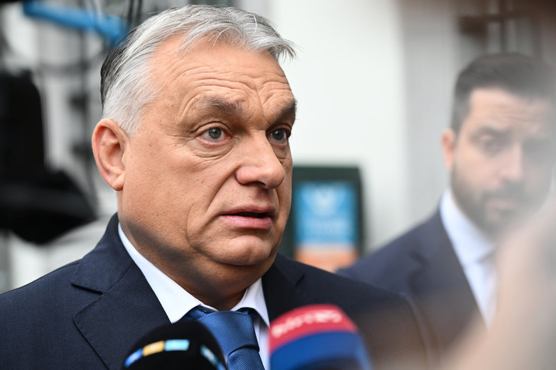 Ungerns premiärminister Viktor Orbán på plats i Bryssel för veckans EU-toppmöte.