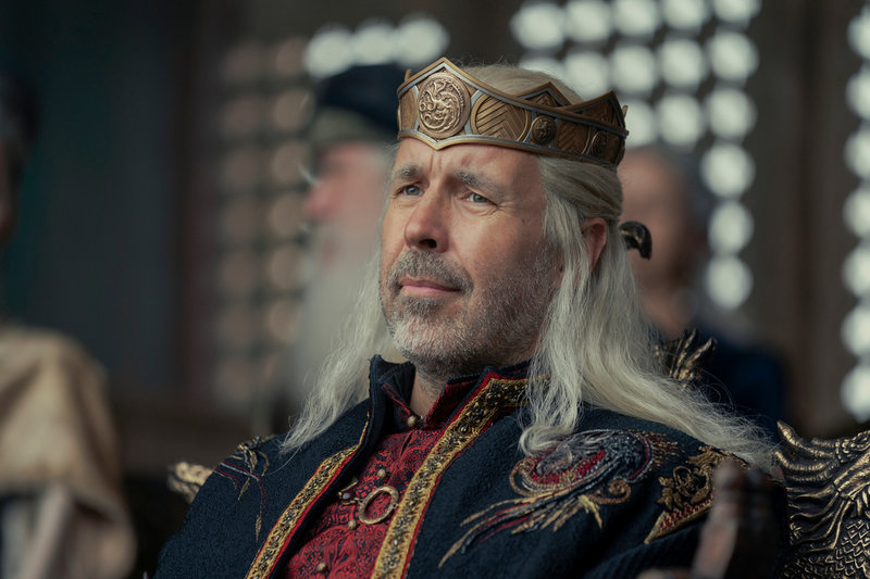 Paddy Considine som den orolige Kung Viserys Targaryen i 'House of the dragon'. Pressbild.
