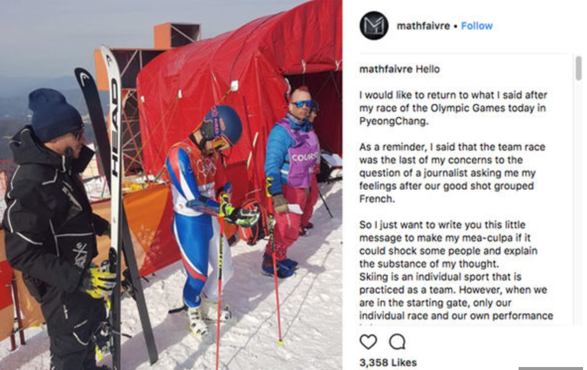 Mathie Faivre söker sympatier på instagram Mathie Faivre söker sympatier på instagram