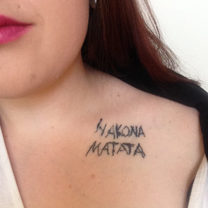 Christine skaffade en felstavad tatuering Christine skaffade en felstavad tatuering
