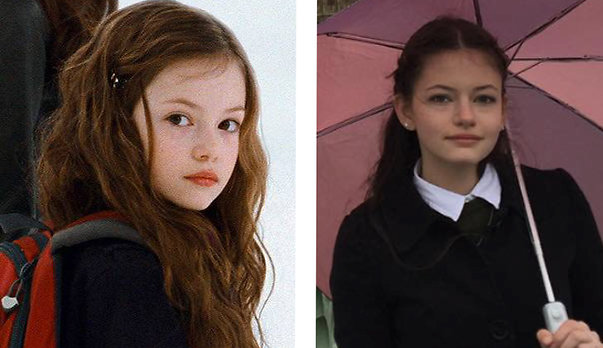 Stephenie Meyer som spelar Edward och Bellas dotter, Renesmee. Stephenie Meyer som spelar Edward och Bellas dotter, Renesmee.
