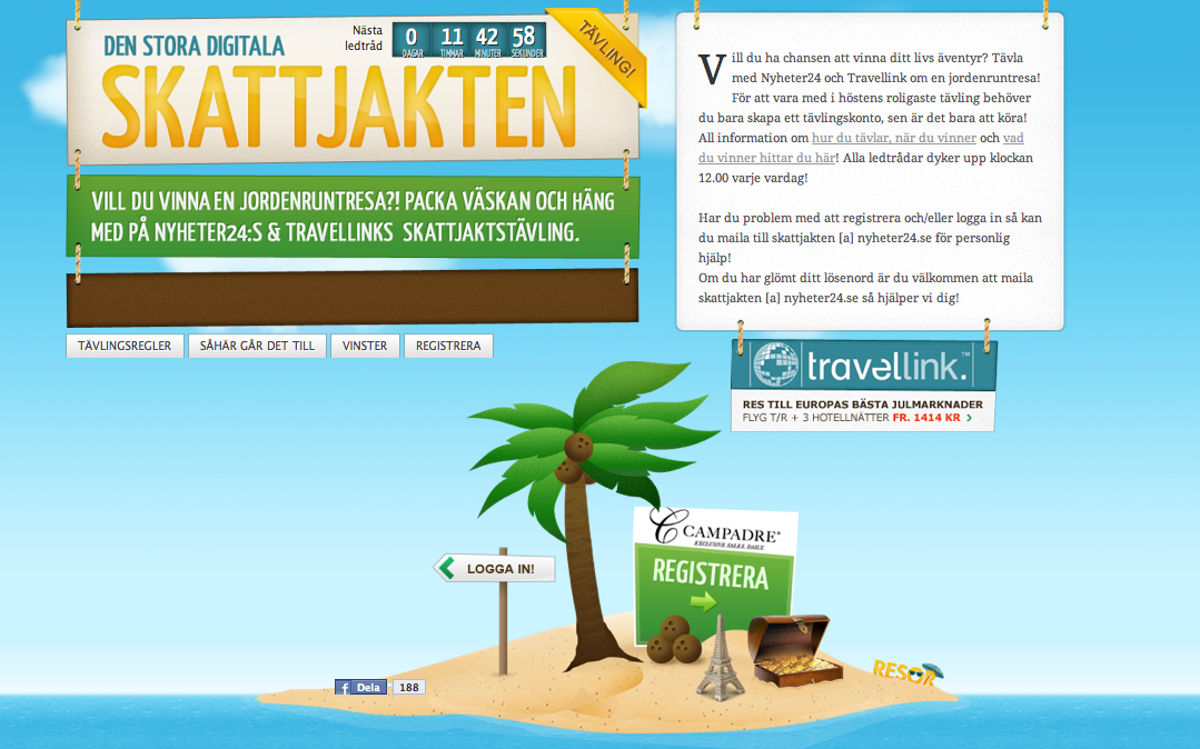 Travellink, Skatt, Nyheter24, Tävling