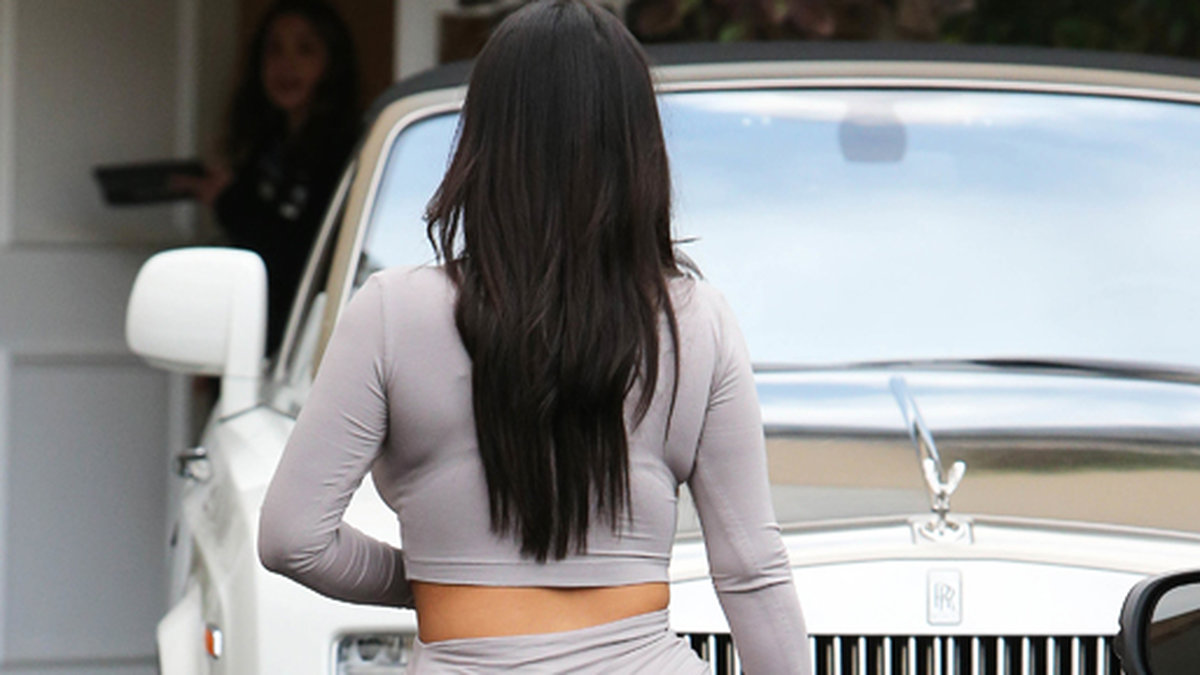 Kim Kardashian på stan. 