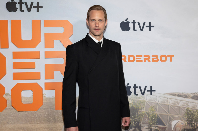 Alexander Skarsgård på premiären för 'Murderbot'.