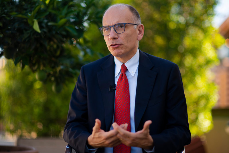 Enrico Letta är ledare för socialdemokratiska PD.