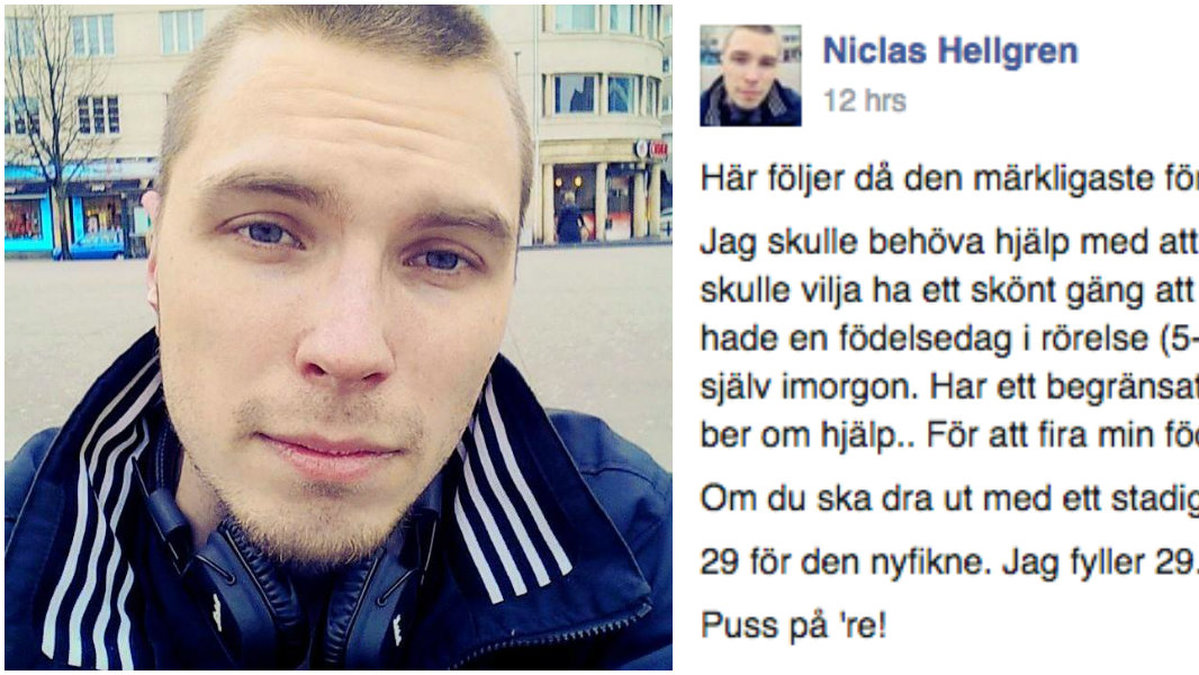 Niclas bor i Malmö och sedan ett förhållande tagit slut, har det varit svårt att hitta vänner. 