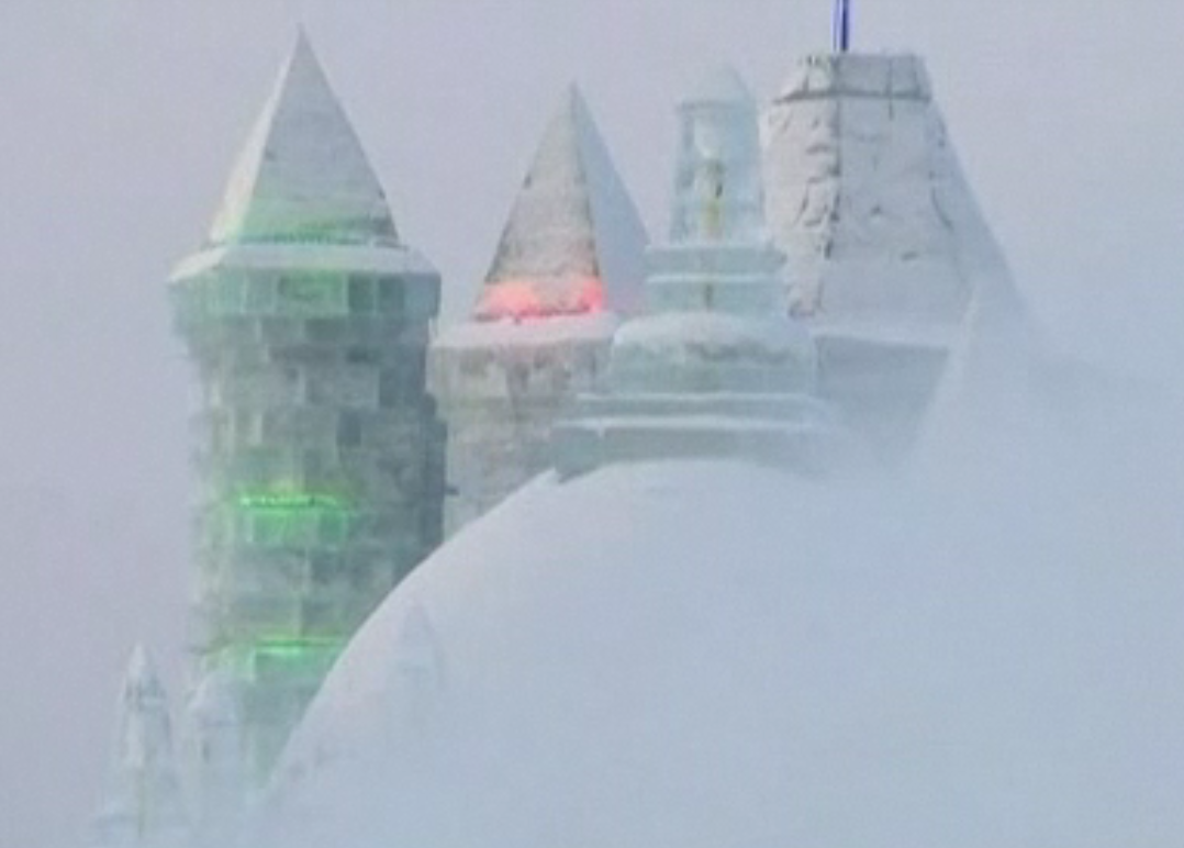 Isskulpturer, Vinter, Kina, Snö