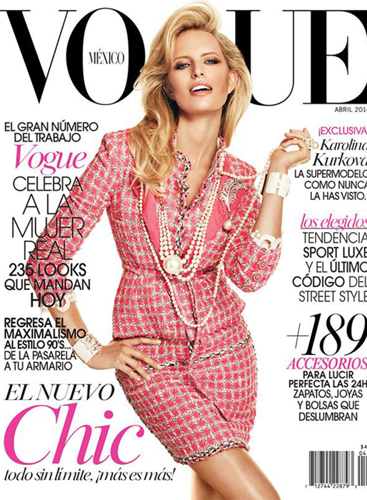 Karolina Kurkova pryder omslaget till mexikanska Vogue.