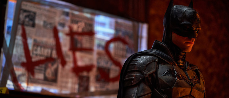 Robert Pattinson i huvudrollen som Bruce Wayne och Batman i 'The Batman'. Pressbild.