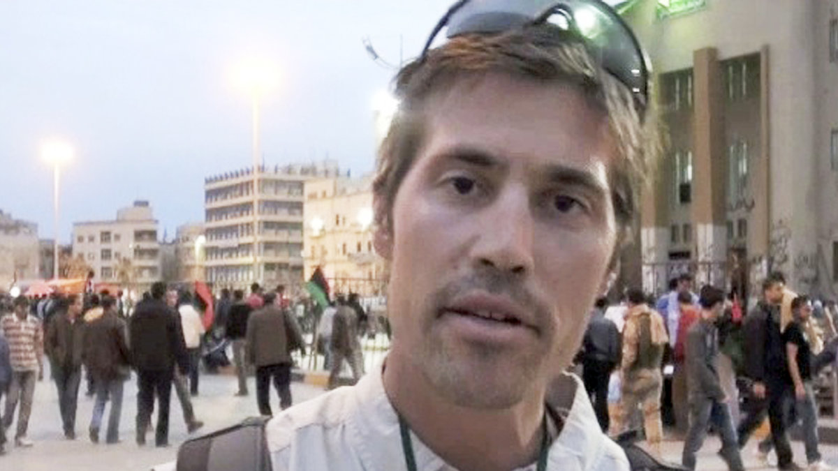 James Foley innan han blev kidnappad i Syrien.