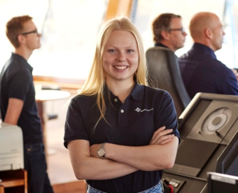 Hanna Andersson är en av de få unga som satsar på en karriär till sjöss.