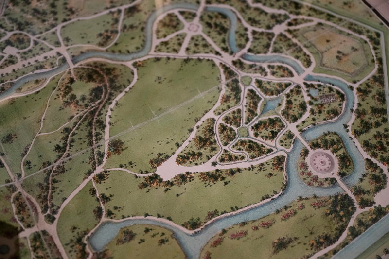 Detalj ur Richard Miques 'generalplan för den engelska parken'.