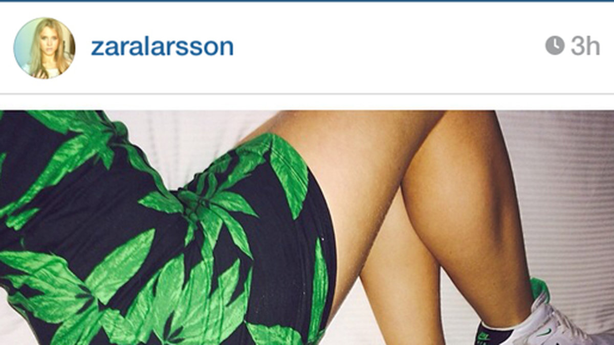 Zara Larsson bjöd sina Instagramföljare på den här bilden. 