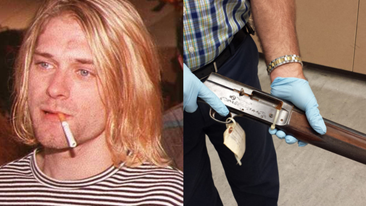 Det vapen som Kurt Cobain använde vid sitt självmord visas nu upp för omvärlden. 