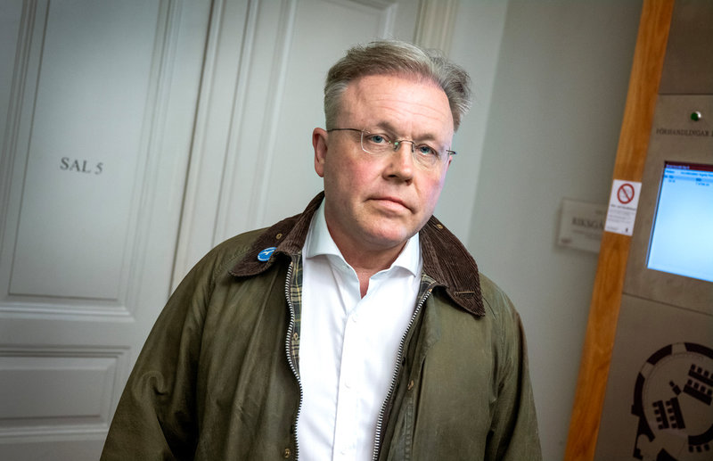 Hans-Erik Sjöholm, pappa till John Walter, i Svea hovrätt under onsdagen.