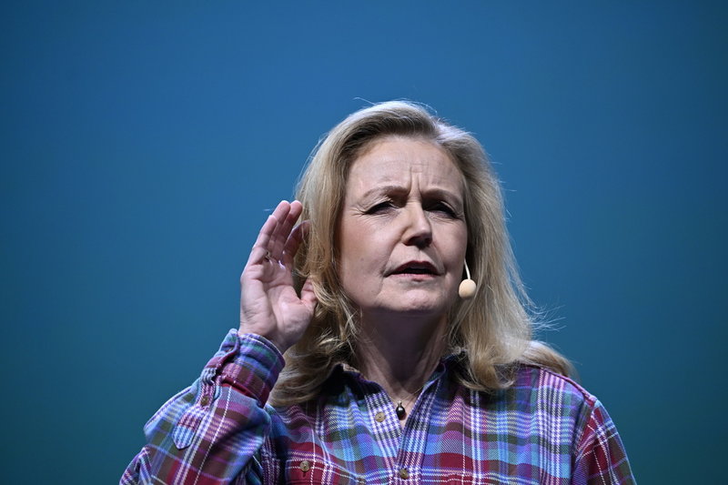 Partiledaren Elisabeth Thand Ringqvist (C).