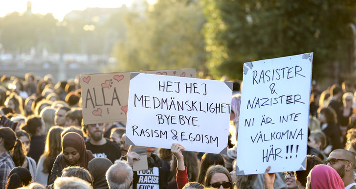 Demonstration, Stockholm, festival, Sverigedemokraterna, Sergels Torg, Antirasism