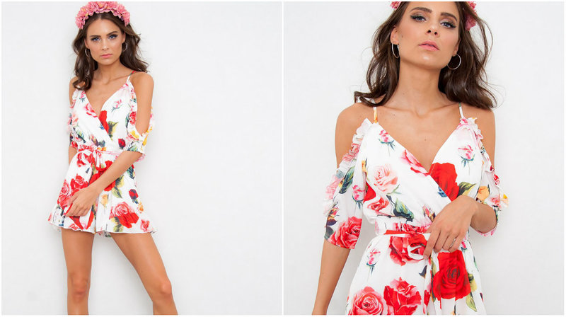 Playsuit med rosor