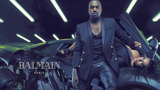 Kim Kardashian och Kanye West är modellerna i Balmains vår och sommarkampanj. Kim Kardashian och Kanye West är modellerna i Balmains vår och sommarkampanj.
