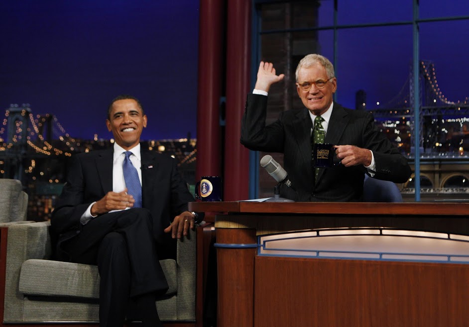 David Letterman, här tillsammans med President Barack Obama. 