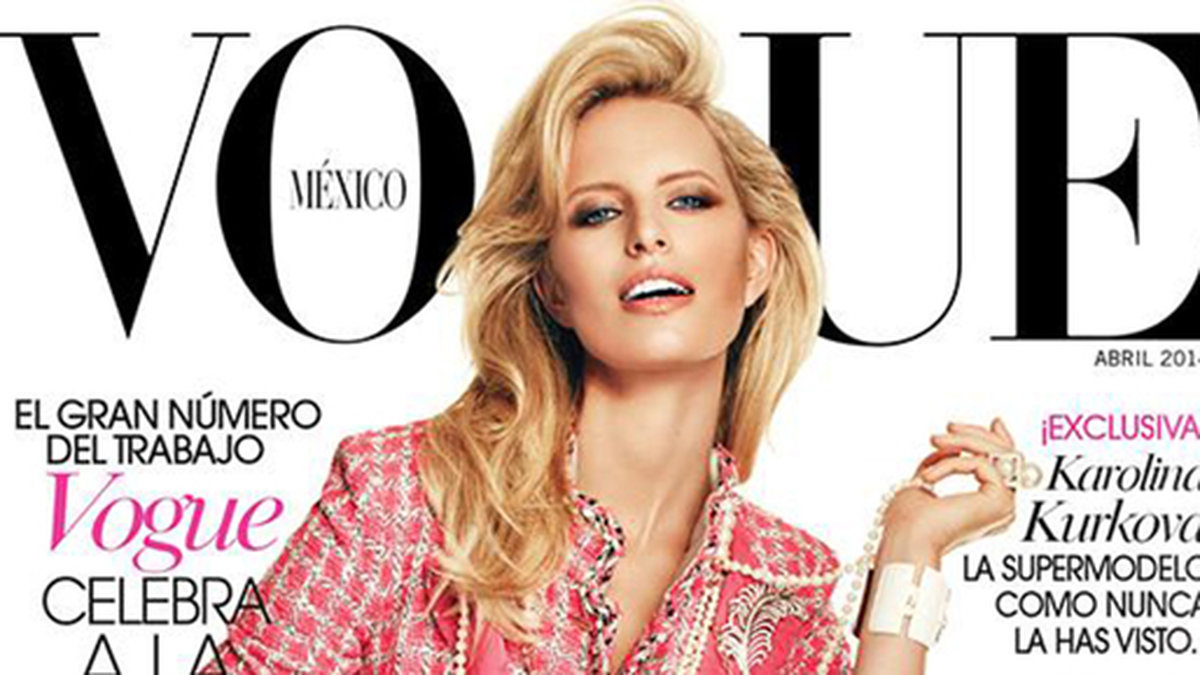 Karolina Kurkova pryder omslaget till mexikanska Vogue.