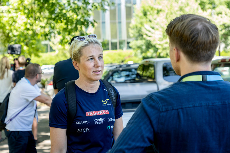 Friidrottslandslagets förbundskapten Kajsa Bergqvist.