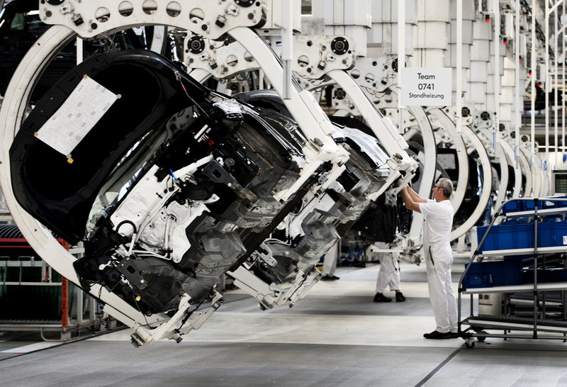 Volkswagenfabriken och huvudkontoret för Volkswagen-koncernen i Wolfsburg. 
