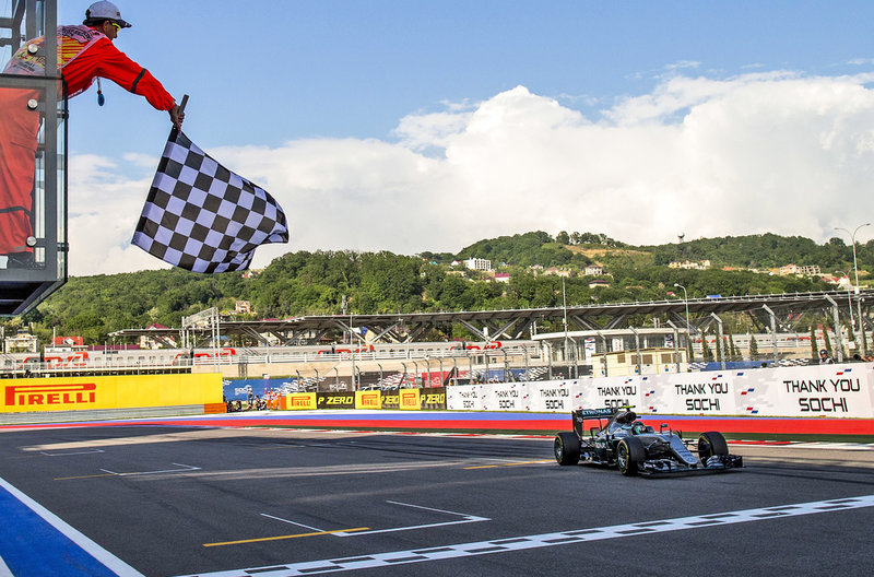 Tysken Nico Rosberg under ett F1-lopp i Sotji 2016. Arkivbild.