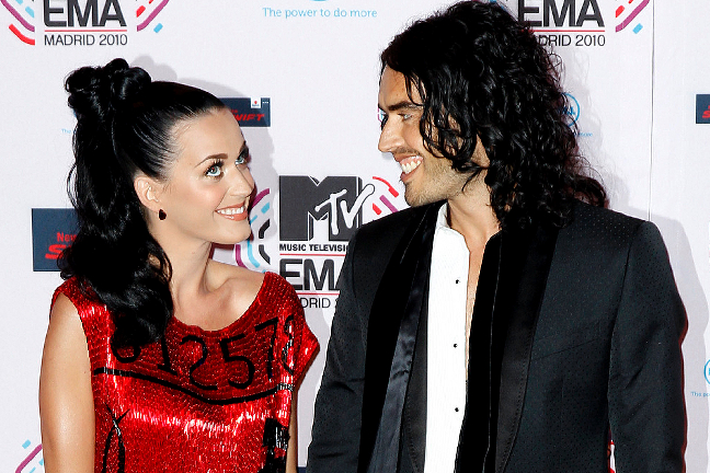 Russell med ex-hustrun Katy Perry.