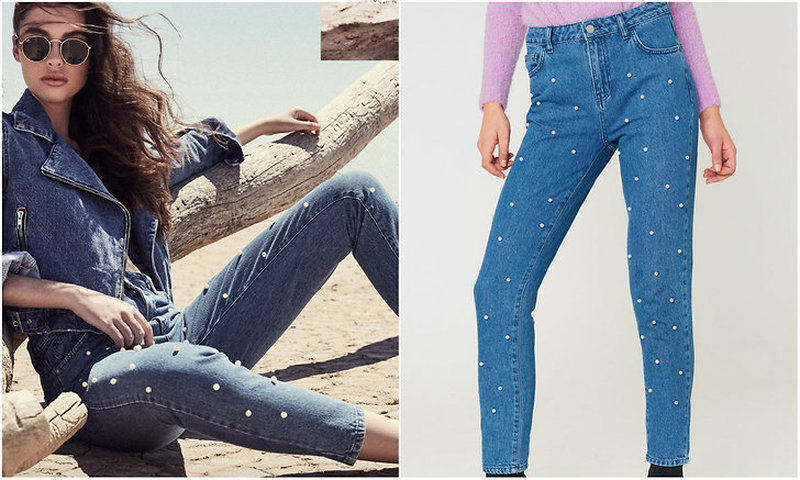 Jeans med pärlor
